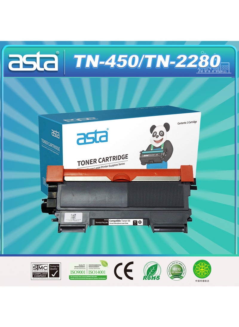 استا ASTA TN450 TN2280 حبر متوافق لـ HL-2230 HL-2240 HL-2242 HL-2250 HL-2270 MFC-7290 MFC-7360 MFC-7470 MFC-7460 MFC-7860 DCP-7060 DCP-7065 DCP-7055 FAX-2840 FAX- 2890 فاكس-2990 تن-450 تن-2280 - Image 1